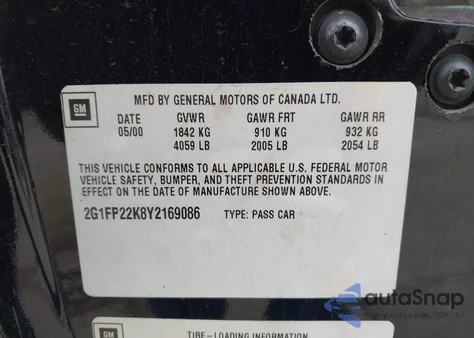 1997 Chevrolet Camaro Ss/Z28 z USA, uszkodzony, nr VIN 2G1FP22P0V2128698